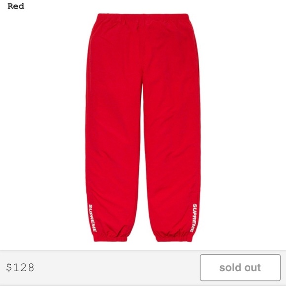 Supreme Other - Supreme warm-up pants red medium